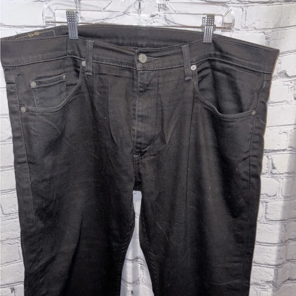 Levi’s 559 Black Denim Jeans 38x30 Relaxed Straight Stretch  Pants Mid Rise - Picture 2 of 6